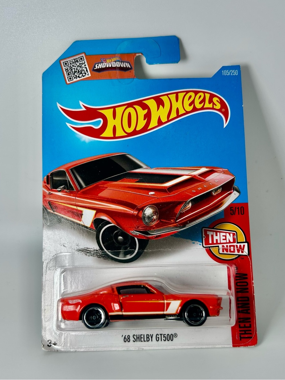 Hot Wheels Then And Now 5/10 '68 Shelby GT500 105/250 Orange